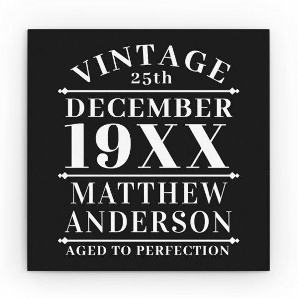 Personalized Vintage Aged to Perfection Square