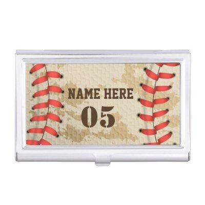 Personalized Vintage Baseball Name Number Retro  Case