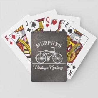 Personalized Vintage Cycling Retro Bicycle Playing Cards
