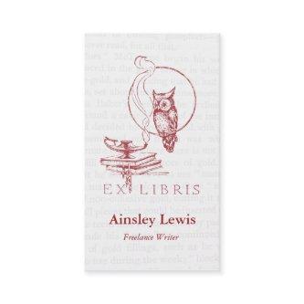 Personalized Vintage Red Owl Collage