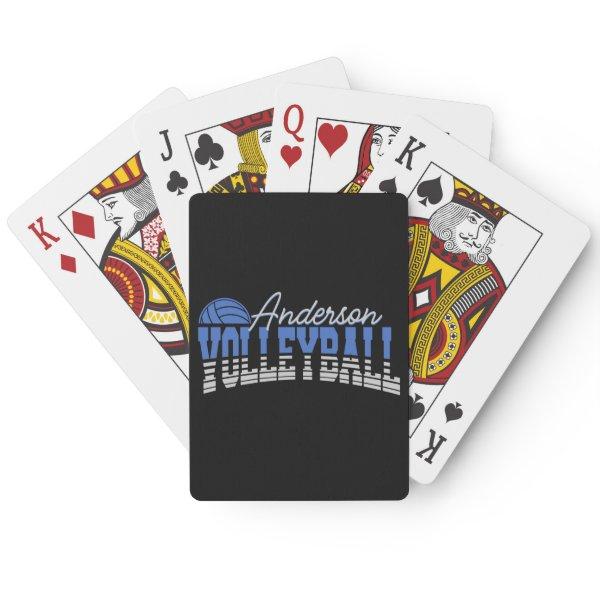Personalized Volleyball Player ADD NAME Team Champ Poker Cards