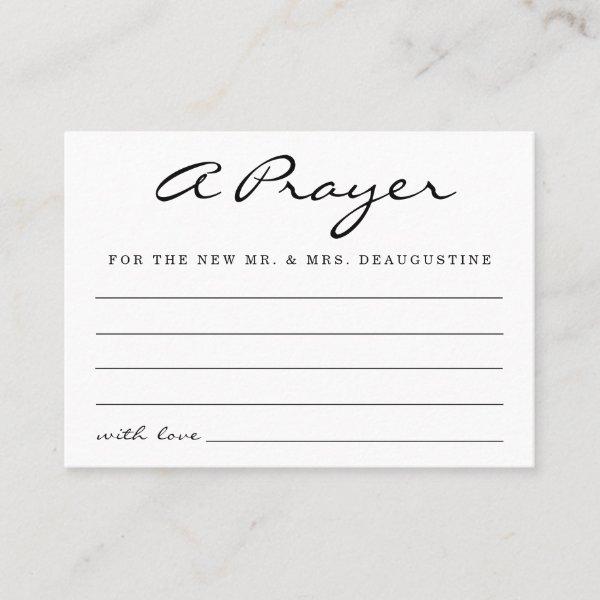 Personalized Wedding Prayer Card - Simple