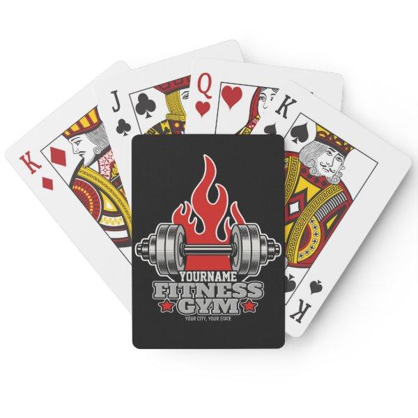 Personalized Weight Lifting Dumbbell Fitness Gym Poker Cards