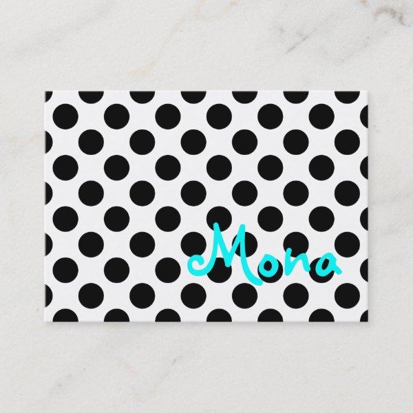 Personalized White and Black Polka Dot