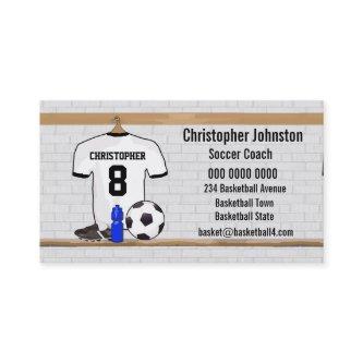 Personalized White Black Football Soccer Jersey