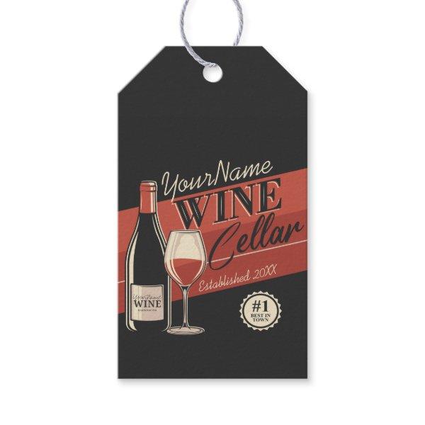Personalized Wine Cellar Bottle Tasting Room Bar  Gift Tags