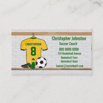 Personalized Yellow Green Football Soccer Jersey