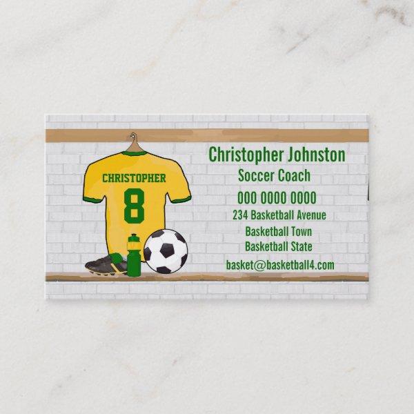 Personalized Yellow Green Football Soccer Jersey