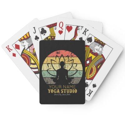 Personalized Yoga Studio Fitness Instructor Guru Poker Cards