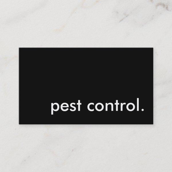 pest control.