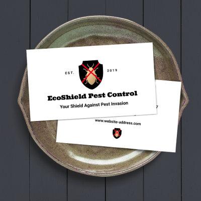Pest Control Exterminator Shield Logo