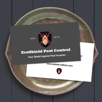 Pest Control Exterminator Shield Logo