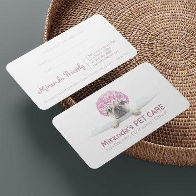 Pet Care Sitting Bathing and Grooming Beauty Salon Appointment Card