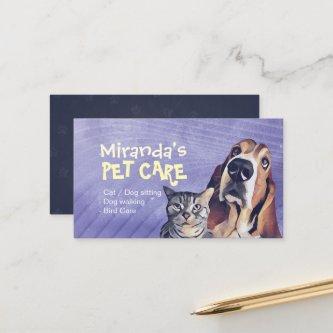 Pet Care Sitting Bathing Grooming Salon Food Shop  Appointment Card