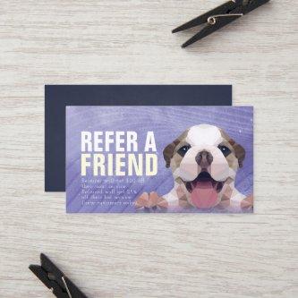 Pet Care Sitting Bathing & Grooming Shop Referral Card