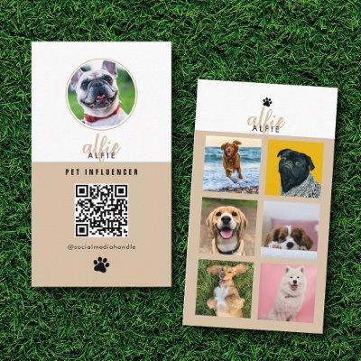 Pet Dog 6 Photo Feed Grid Social Media QR Code