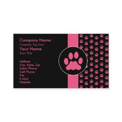 Pet Grooming PawPrint Appointment Card