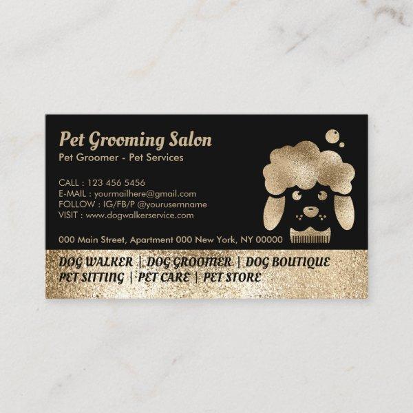 Pet Grooming Salon Gold Sparkling