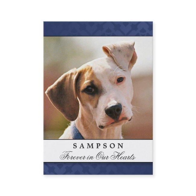 Pet Memorial Card Navy Blue - Contented Poem