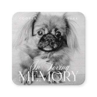 Pet Memorial Loving Memory Simple Modern Photo Square