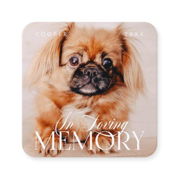 Pet Memorial Loving Memory Simple Modern Photo Square