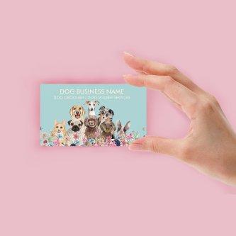 Pet Sitter Dog Walker Floral Puppy