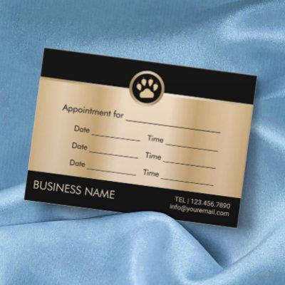 Pet Sitter Pet Salon Gold Paw Logo Appointment