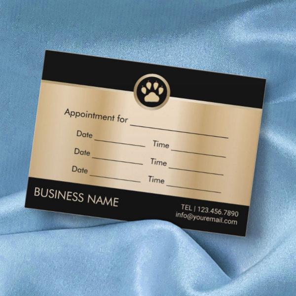Pet Sitter Pet Salon Gold Paw Logo Appointment