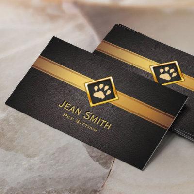 Pet Sitting Monogram Gold Pet Paw Pet Care
