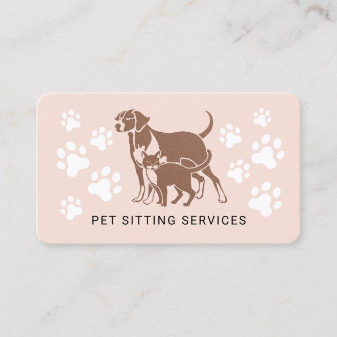 Pet Sitting Services Rose Gold & Blush Pink Busine