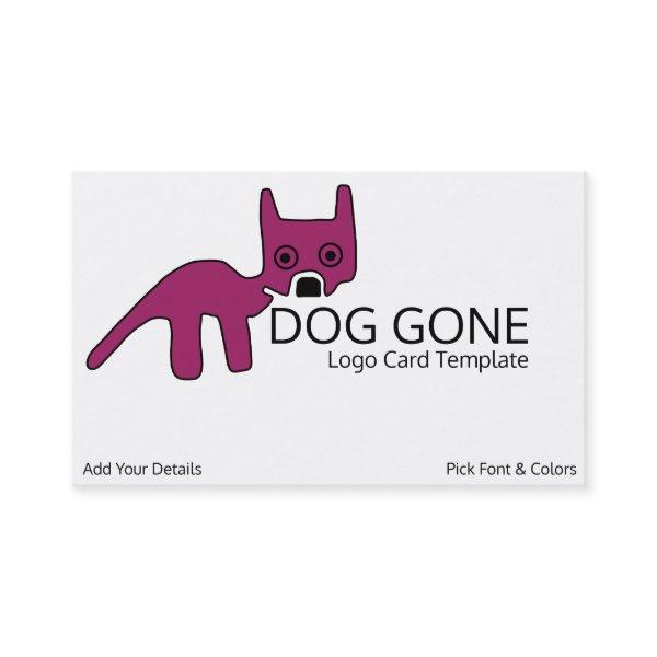 Petroglyph Dog Logo Template- Purple  Dog