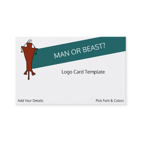 Petroglyph Man Or Beast Red Logo