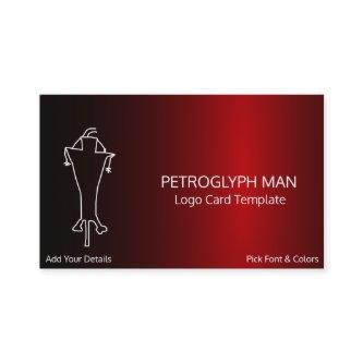 Petroglyph Man Symbol Logo