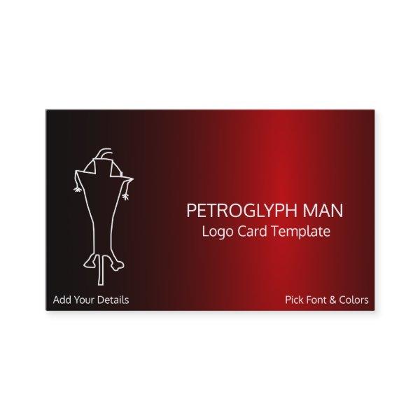 Petroglyph Man Symbol Logo
