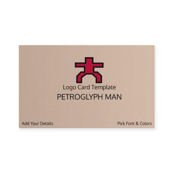 Petroglyph Man Symbol - Red Logo
