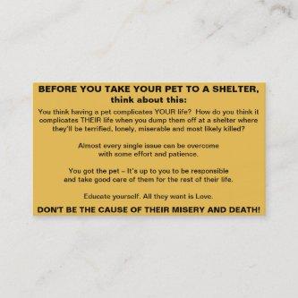 Pets Shelter Info