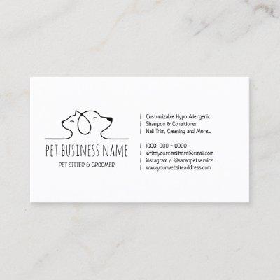 Petsitter dog and cat logo veterinary
