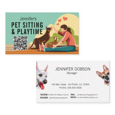 Petsitting & Playtime with QR code Dog