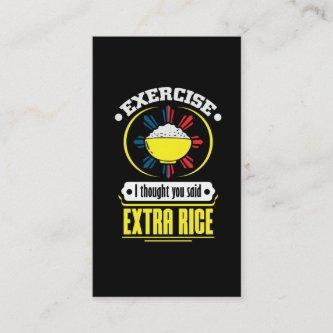 Philippines - Exercise Extra Rice Foodie Pun