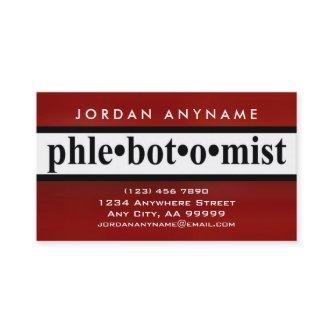 Phlebotomist Red Stripe (DOUBLE SIDED)