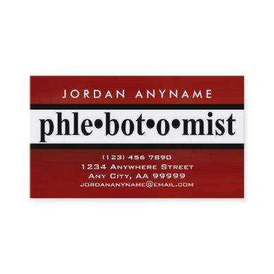 Phlebotomist Red Stripe (DOUBLE SIDED)