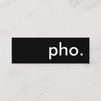 pho. loyalty punch card