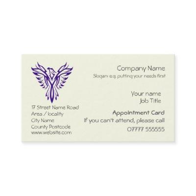 Phoenix Rising from Ashes, Appointment card