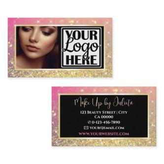 Photo and Logo Template Gold Sparkle Glitter Glam