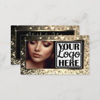 Photo and Logo Template Gold Sparkle Glitter Glam