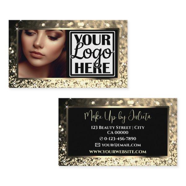 Photo and Logo Template Gold Sparkle Glitter Glam