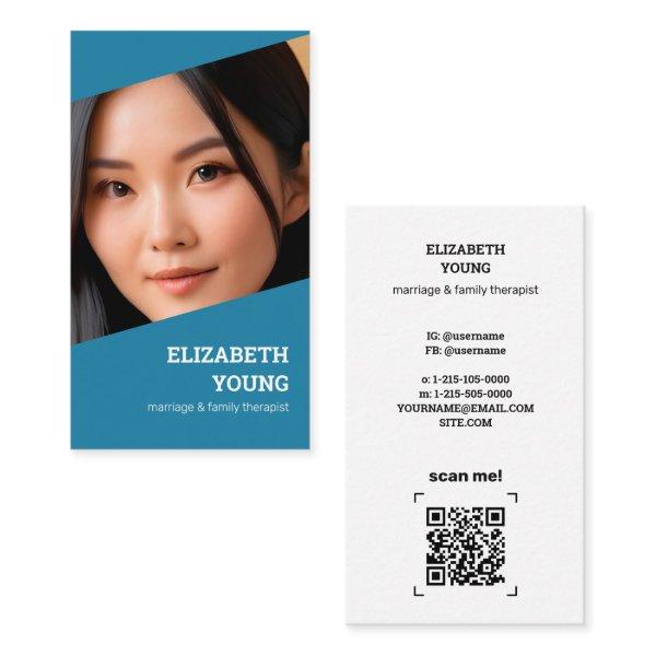 Photo and QR Marriage Relationship Coach Calling Card