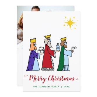 PHOTO Funny Merry Christmas Three Kings Greeting Holiday Card