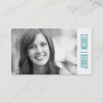 Photo Graduation | Paper With Blue, Green & Black Calling Card