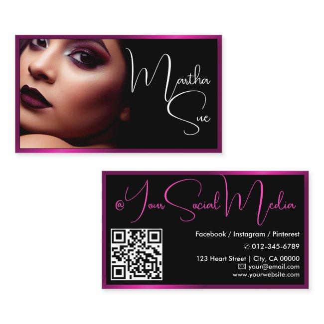 Photo Image Template Influencer Model Bright Pink
